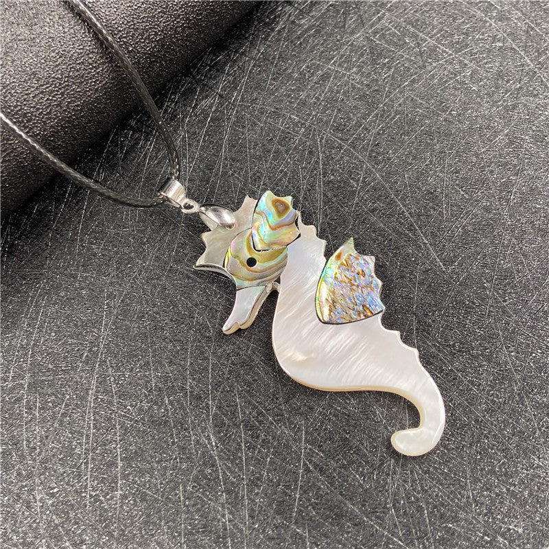 Shell Dolphin Pendant Necklace