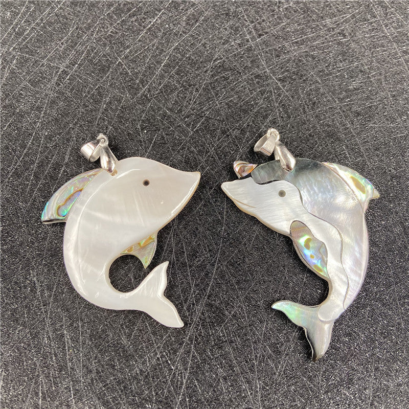 Shell Dolphin Pendant Necklace